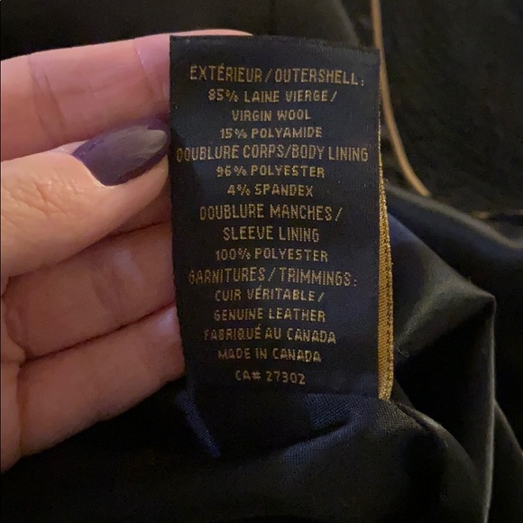 Mackage women’s wool coat w/leather belt &details - Picture 8 of 8